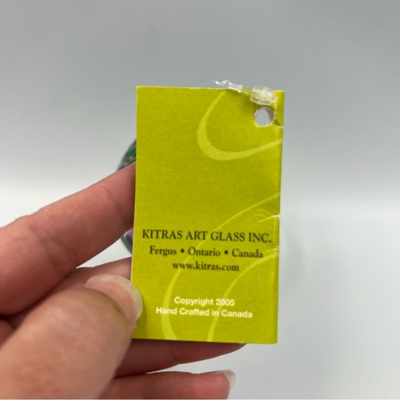 Kitras Art Glass Tree Ornament Hand Blown Hanging Ball Globe Sphere 3” Decor - Picture 11 of 12